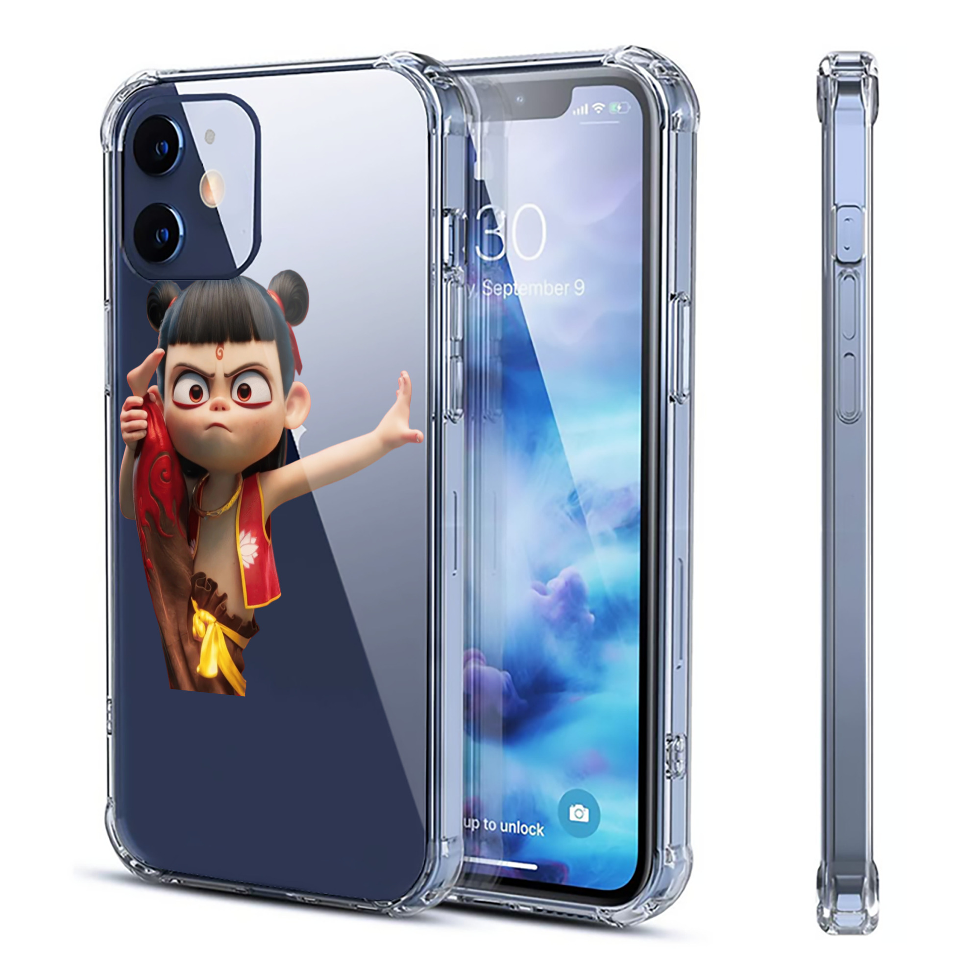 （画像用） Ne Zha 2 ナタ 魔童の大暴れ 【iPhone 12シリーズ対応】透明スマホケース（クリアソフトケース）